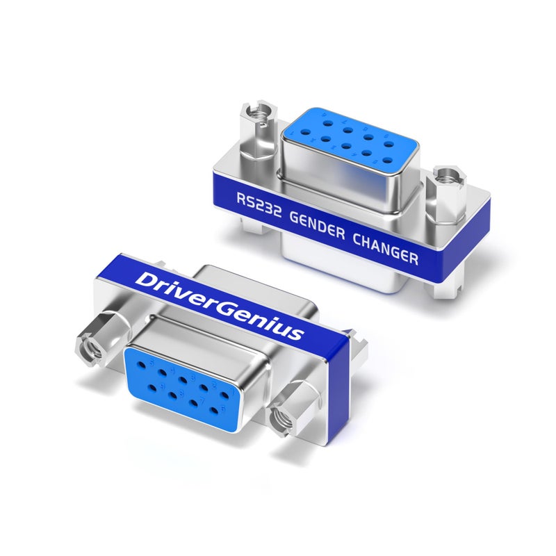 DriverGenius RD232F2F RS232 Serial DB9 Gender Changer, 9-Pin COM Port, Female/Female - Image 1